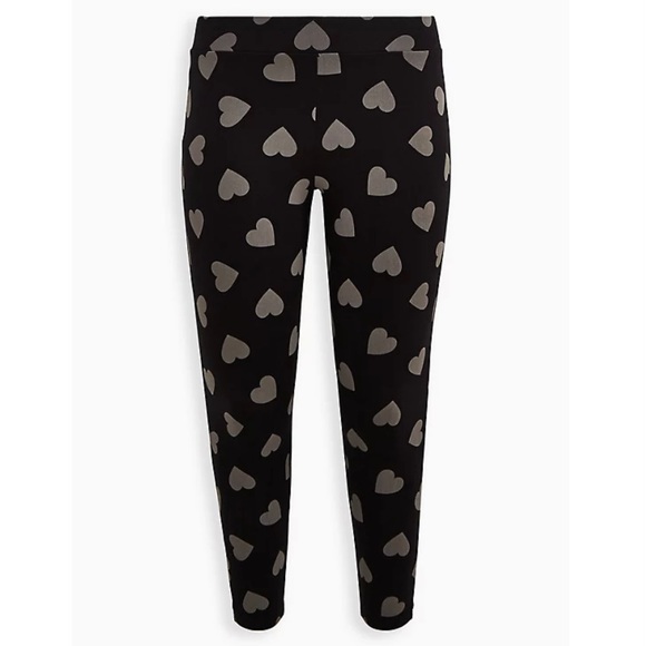 Torrid Women’s Plus Size Grey Hearts Premium Legging Size 1X 2X - Picture 5 of 10
